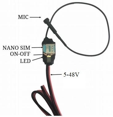 Transmetteur audio Cube GSM Bug 12V - 5-48V