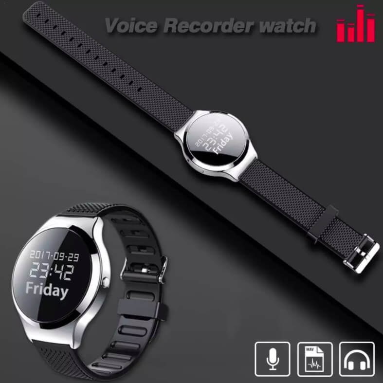 Armbanduhr-Audiorekorder und MP3-Player mit 8 GB internem Speicher